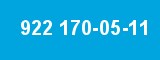 922 170-05-11